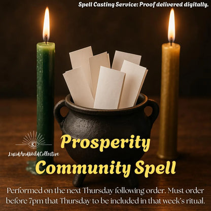 Spellcasting Service - Thursday Prosperity Community Spell - Order by 7pm on or before Thursday to be included in that week's service