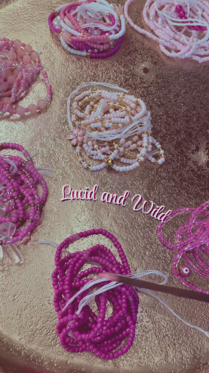 Pre-Spelled Waist Beads – 50” Handmade Tie-On | Self-Love & Empowerment