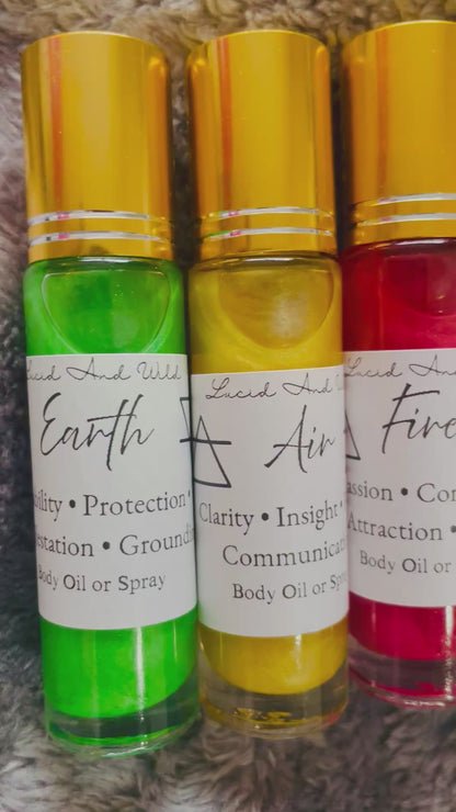 Elemental Body Oil- Earth Air Fire Water