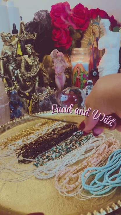 Pre-Spelled Waist Beads – 50” Handmade Tie-On Rooted & Abundant Series